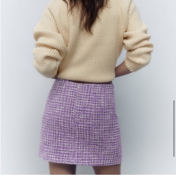 Purple tweed textured blazer with matching skirt HOST Pick π₯³π₯³π₯³π₯³π₯³ - Picture 3 of 16